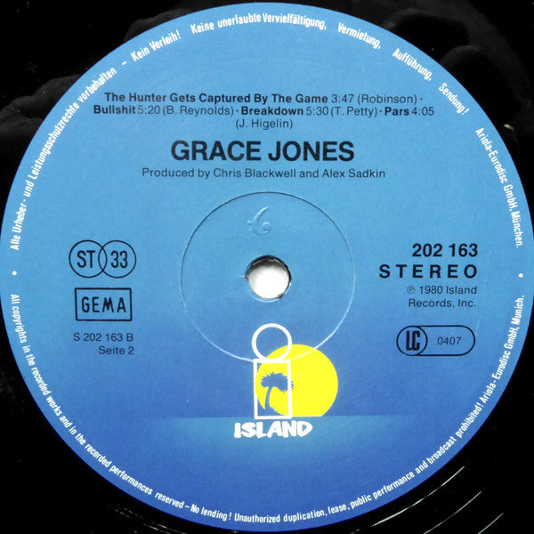 Grace Jones : Warm Leatherette (LP, Album, RE)