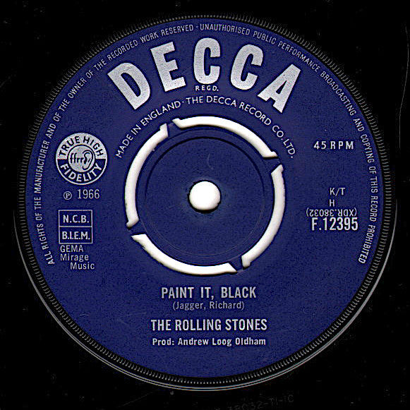 The Rolling Stones : Paint It, Black (7", Single)