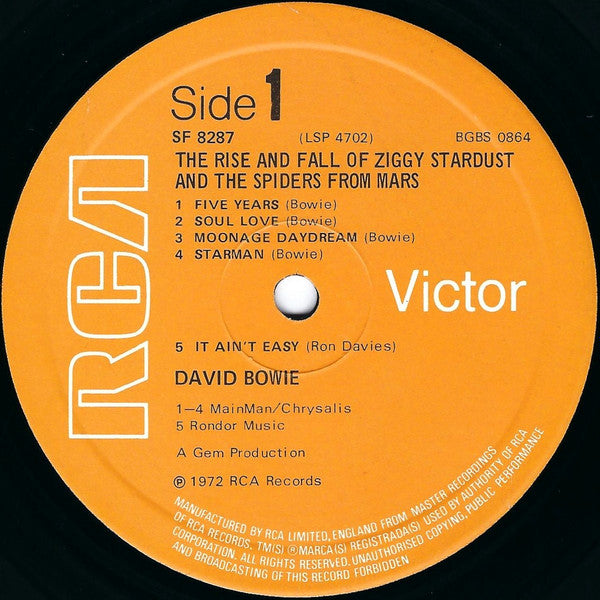 David Bowie : The Rise And Fall Of Ziggy Stardust And The Spiders From Mars (LP, Album)
