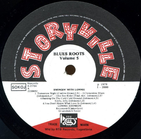 Lonnie Johnson (2) : Swingin' With Lonnie (LP, Album, Comp)