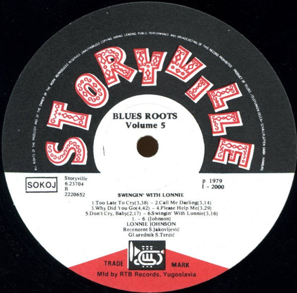 Lonnie Johnson (2) : Swingin' With Lonnie (LP, Album, Comp)