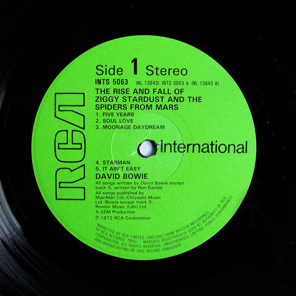 David Bowie : The Rise And Fall Of Ziggy Stardust And The Spiders From Mars (LP, Album, RE)