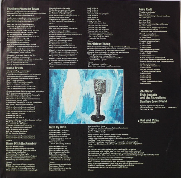 Elvis Costello And The Attractions* : Goodbye Cruel World (LP, Album)