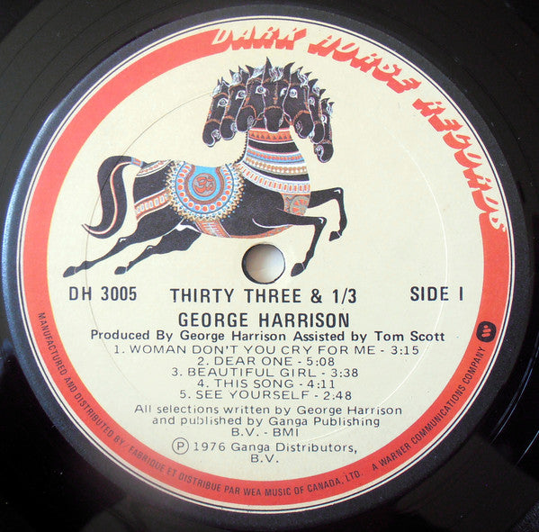 George Harrison : Thirty Three & 1/3 (LP, Album, Gat)