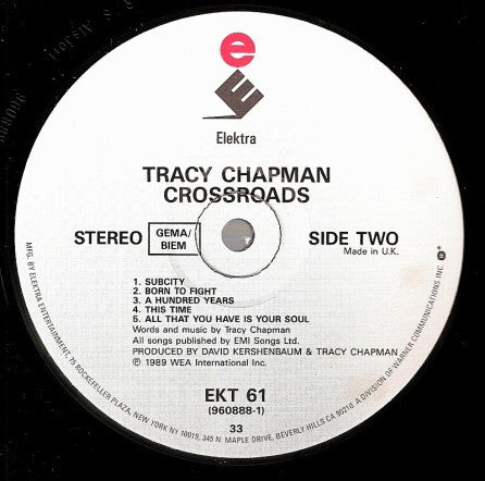 Tracy Chapman : Crossroads (LP, Album)