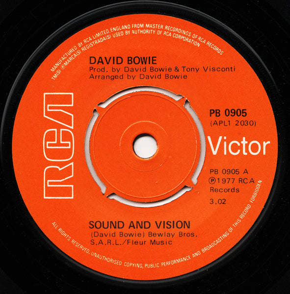 David Bowie : Sound And Vision (7", Single)