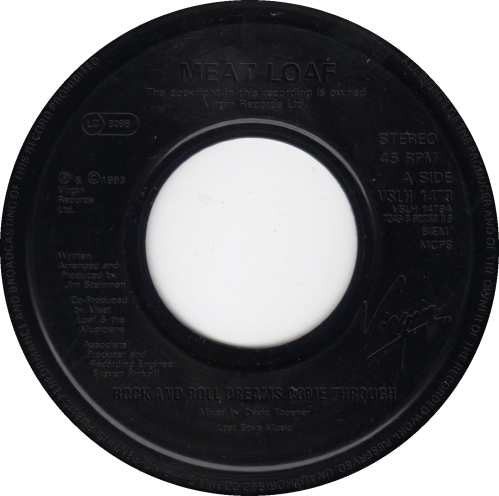 Meat Loaf : Rock And Roll Dreams Come Through / Wasted Youth (7", Single, Jukebox,  )