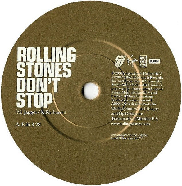 Rolling Stones* : Don't Stop (7", Ltd, Num, Red)