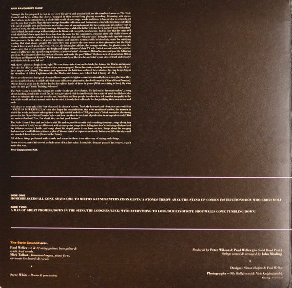 The Style Council : Our Favourite Shop (LP, Album, Uni)