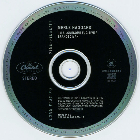 Merle Haggard : I'm A Lonesome Fugitive/Branded Man (CD, Comp, RM)