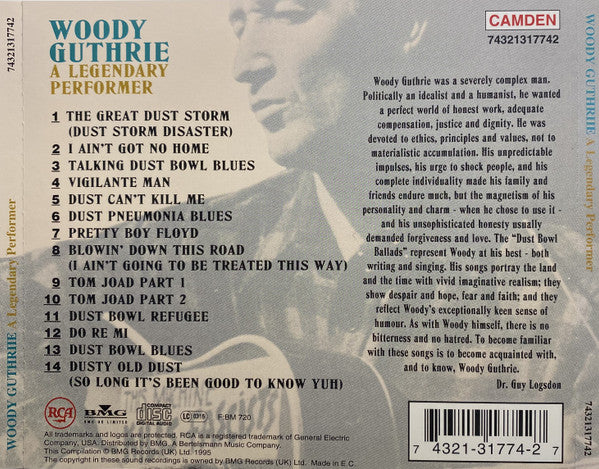 Woody Guthrie : A Legendary Performer (CD, Album, Comp, Mono, RE)