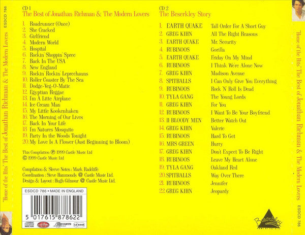 Jonathan Richman & The Modern Lovers & Various : Home Of The Hits / The Beserkley Story (2xCD, RM + Comp)