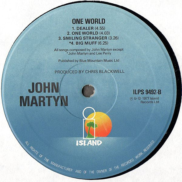 John Martyn : One World (LP, Album, IRM)