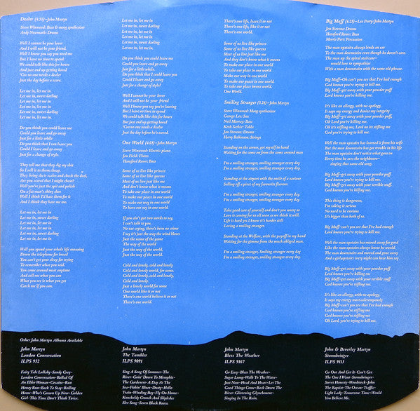 John Martyn : One World (LP, Album, IRM)