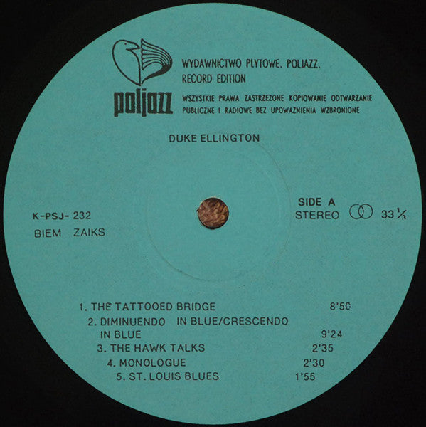 Duke Ellington : The 1953 Pasadena Concert (LP)