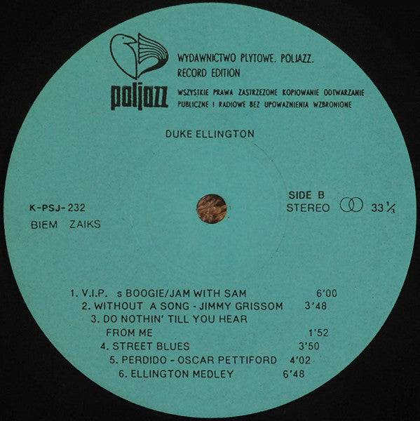 Duke Ellington : The 1953 Pasadena Concert (LP)