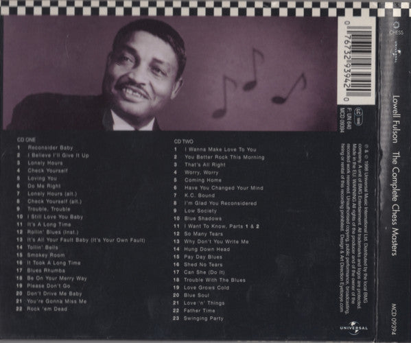 Lowell Fulson : The Complete Chess Masters (2xCD, Comp, RM)