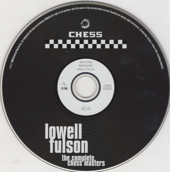 Lowell Fulson : The Complete Chess Masters (2xCD, Comp, RM)