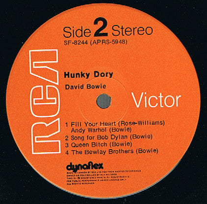 David Bowie : Hunky Dory (LP, Album, RE, Dyn)