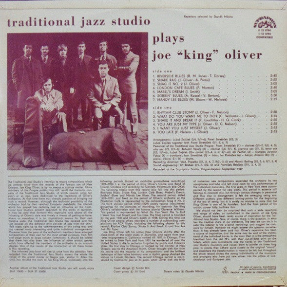 Traditional Jazz Studio : Plays Joe “King” Oliver (LP, Album, RP)