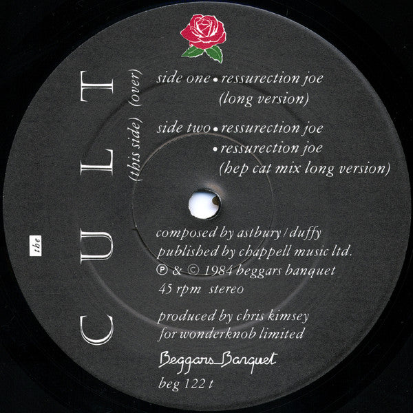 The Cult : Ressurection Joe (12", Single, Tex)