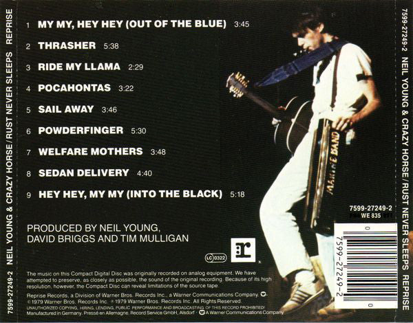 Neil Young & Crazy Horse : Rust Never Sleeps (CD, Album, RE)