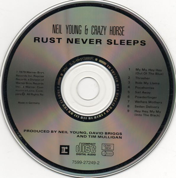 Neil Young & Crazy Horse : Rust Never Sleeps (CD, Album, RE)