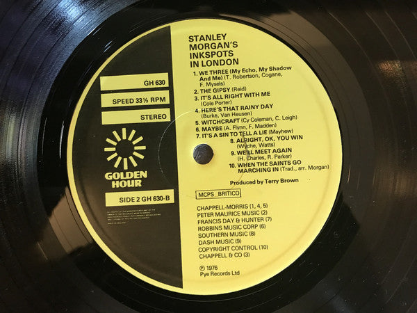 Stanley Morgan's Ink Spots : Golden Hour Presents Stanley Morgans Ink Spots In London (LP)
