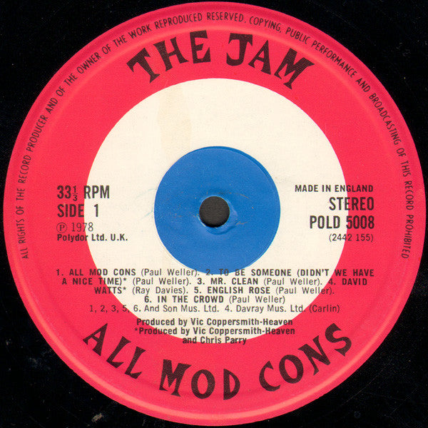 Buy The Jam : All Mod Cons (LP, Album) Online for a great price