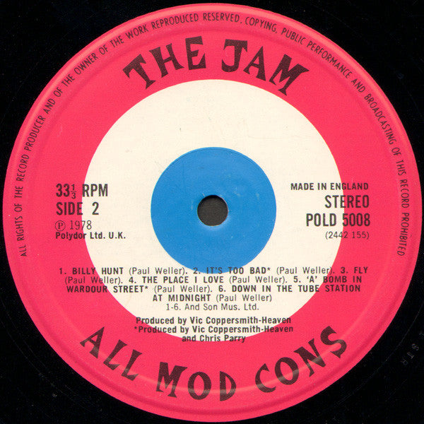 Buy The Jam : All Mod Cons (LP, Album) Online for a great price