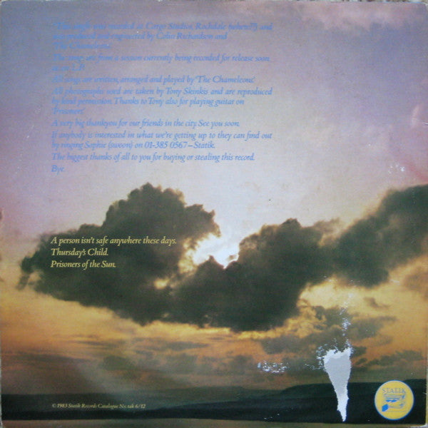 The Chameleons : A Person Isn't Safe Anywhere These Days (12", Single)