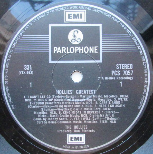 The Hollies : Hollies' Greatest (LP, Comp, RP)
