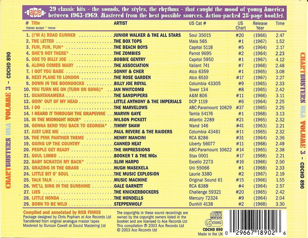 Various : Chartbusters USA Volume 3 (CD, Comp)
