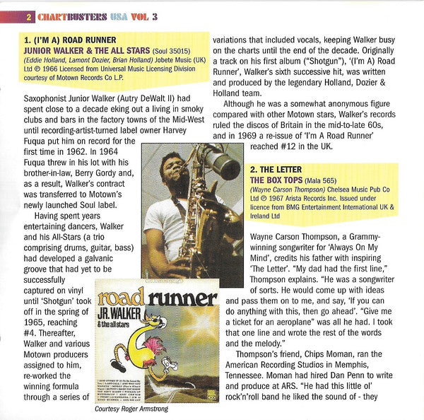 Various : Chartbusters USA Volume 3 (CD, Comp)