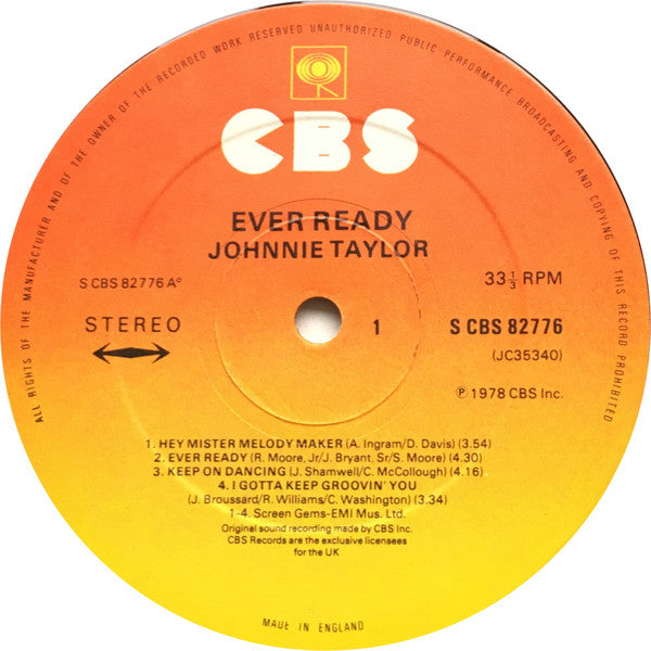 Johnnie Taylor : Ever Ready (LP, Album)