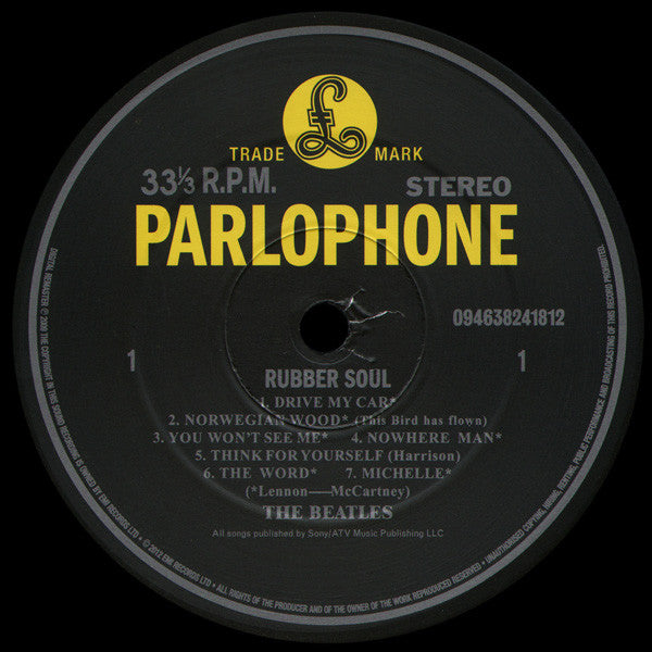 The Beatles : Rubber Soul (LP, Album, RE, RM, Rai)