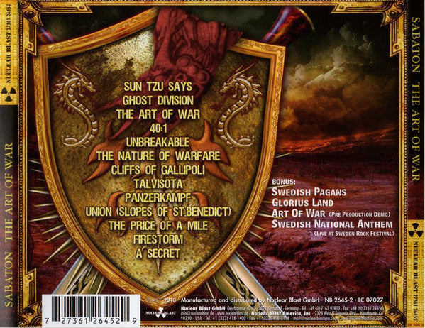 Sabaton : The Art Of War Re-Armed (CD, Album, RE)