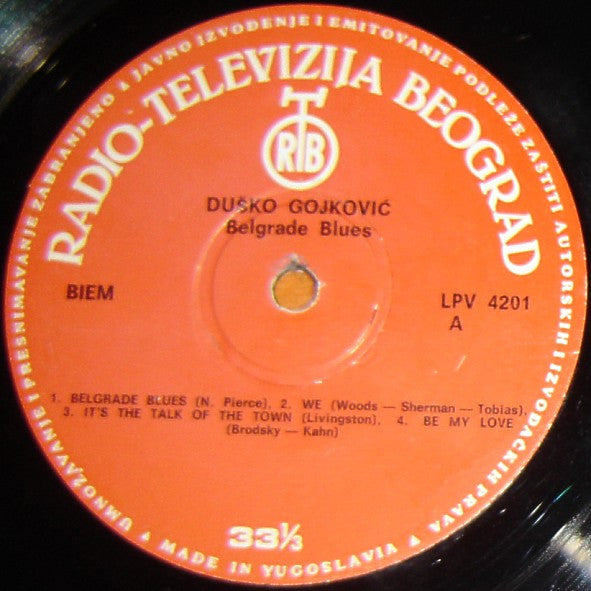 Duško Gojković* : Belgrade Blues (LP, Album, RE)