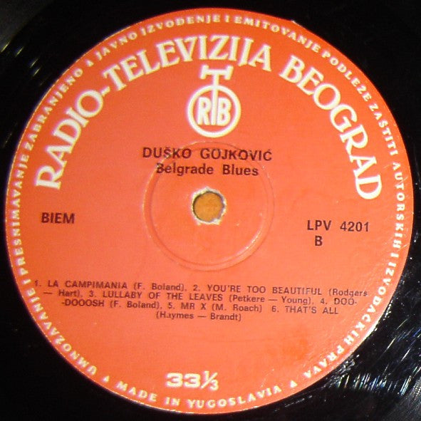 Duško Gojković* : Belgrade Blues (LP, Album, RE)