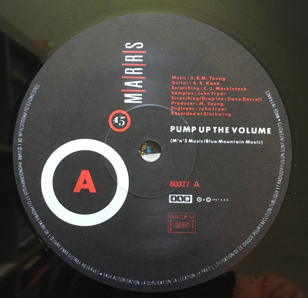 M|A|R|R|S : Pump Up The Volume (12", Maxi)