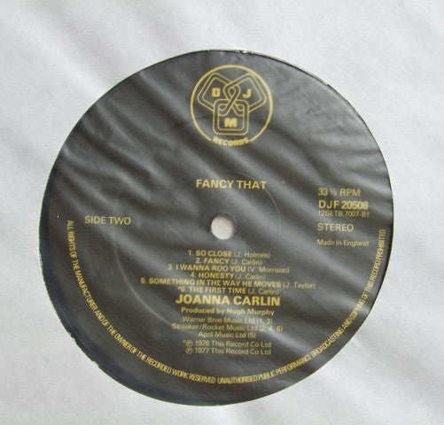 Joanna Carlin : Fancy That (LP, Album)