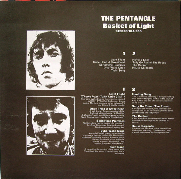 The Pentangle* : Basket Of Light (LP, Album, RP, Gat)
