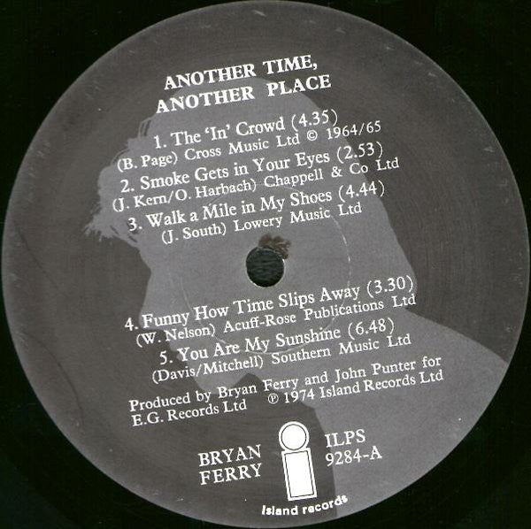 Bryan Ferry : Another Time, Another Place (LP, Album, Gat)