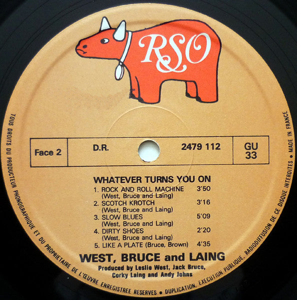 West, Bruce & Laing : Whatever Turns You On (LP, Album)