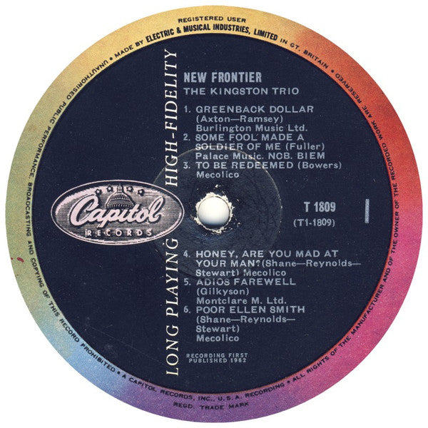 The Kingston Trio* : New Frontier (LP, Album, Mono)