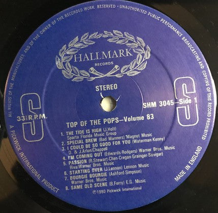 Top Of The Poppers* : Top Of The Pops Volume 83 (LP)