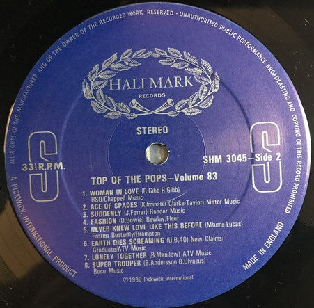 Top Of The Poppers* : Top Of The Pops Volume 83 (LP)