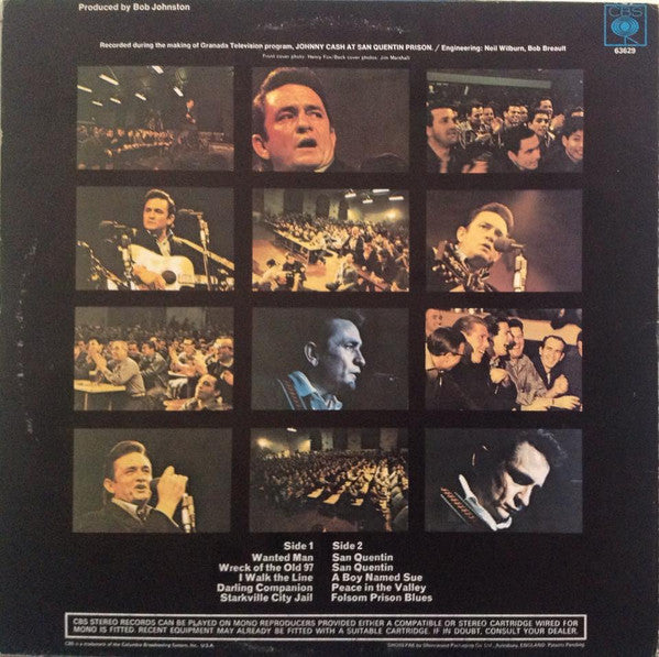 Johnny Cash : Johnny Cash At San Quentin (LP, Album, RE)