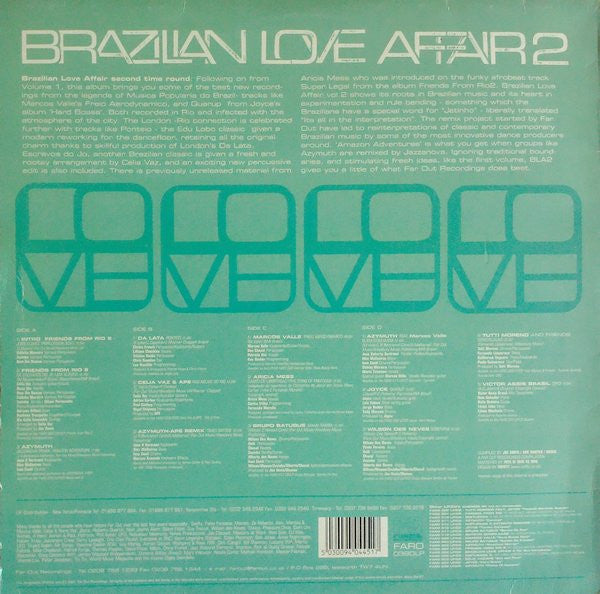 Various : Brazilian Love Affair 2 (2xLP, Comp)
