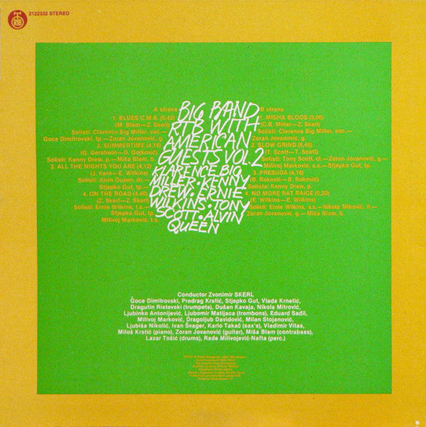 Big Band RTB* & Clarence Big Miller*, Kenny Drew, Ernie Wilkins, Tony Scott (2), Alvin Queen : Big Band RTB With American Guests Vol.2  (LP, Comp)